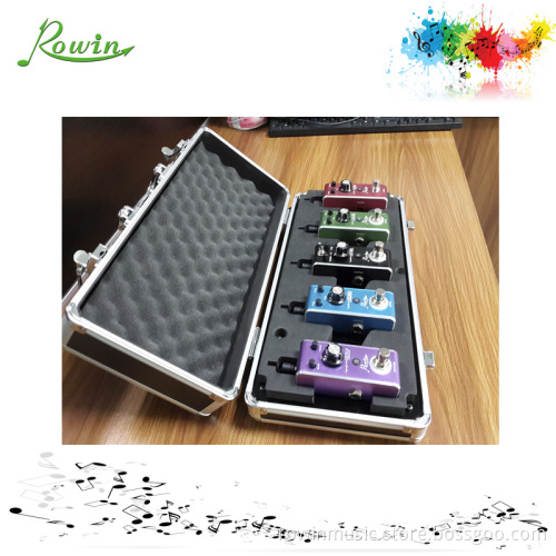 Light Guitar Effect pedal board aluminum case with 5pcs guitar pedal